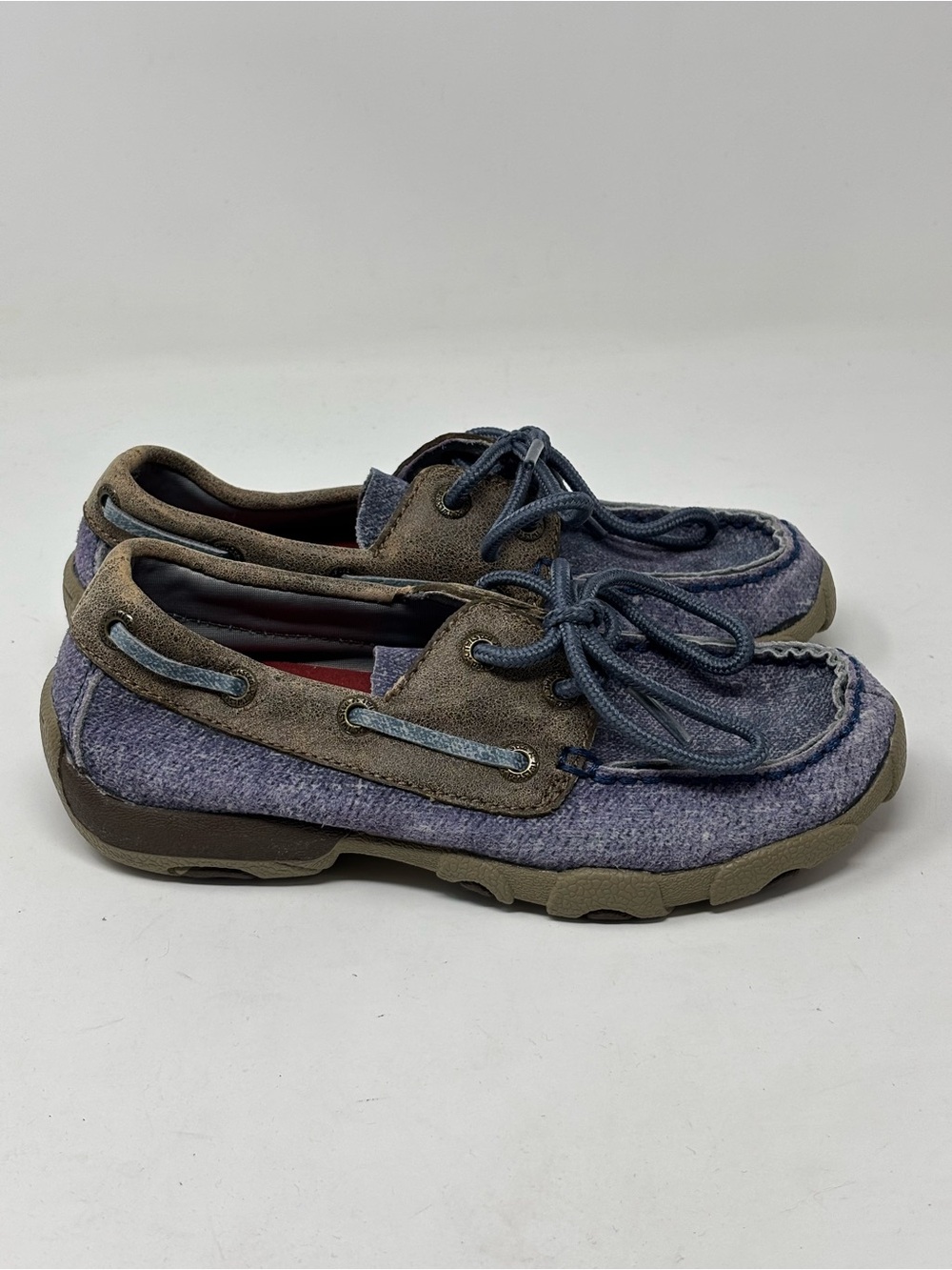 Twisted X Youth driving Mocs boat shoes size 12.5 - Picture 5 of 12